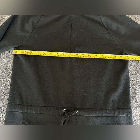 L-RL Lauren Active Women's Black Long Sleeve Hooded Stretchy Dress, Medium - Picture 7 of 9